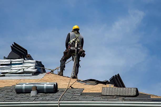 Professional Storm Damage Roof Repair technician working in Calabasas, CA